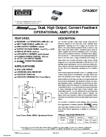 浏览型号OPA2607U/2K5的Datasheet PDF文件第1页