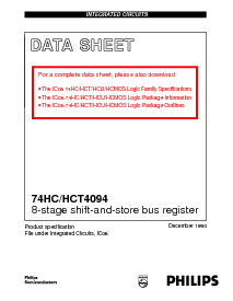 浏览型号74HC4094D的Datasheet PDF文件第1页