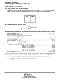 浏览型号SN74LV00ADBR的Datasheet PDF文件第2页