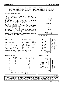 浏览型号TC74HC4017AF的Datasheet PDF文件第1页