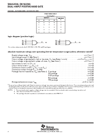 浏览型号SN74LV20APWRE4的Datasheet PDF文件第2页