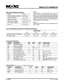 浏览型号MX27C4000API-10的Datasheet PDF文件第6页