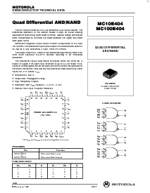浏览型号MC10E404FN的Datasheet PDF文件第1页