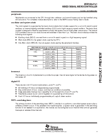 浏览型号MSP430F2121IPW的Datasheet PDF文件第9页