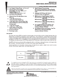 浏览型号MSP430F4250的Datasheet PDF文件第1页
