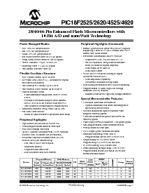 浏览型号PIC18LF4620-I/P301的Datasheet PDF文件第3页