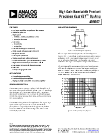 浏览型号AD8067ART-REEL7的Datasheet PDF文件第1页