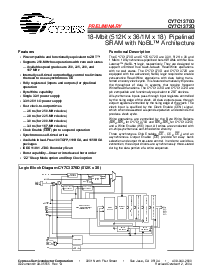 浏览型号CY7C1370D-167AXC的Datasheet PDF文件第1页