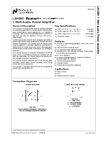 浏览型号LM4890ITL的Datasheet PDF文件第1页