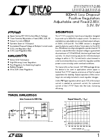 浏览型号LT1117-2.85的Datasheet PDF文件第1页