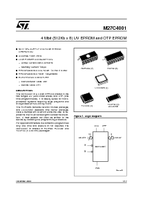 浏览型号M27C4001-80XF1TR的Datasheet PDF文件第1页