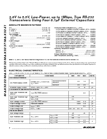 浏览型号MAX3222EAP的Datasheet PDF文件第2页