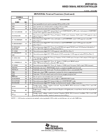 浏览型号MSP430F423IPM的Datasheet PDF文件第5页