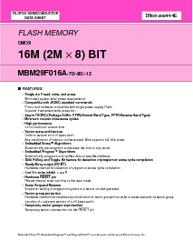 浏览型号MBM29F016A-90PFTN的Datasheet PDF文件第1页