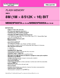 浏览型号MBM29F800BA-90PFTN的Datasheet PDF文件第1页