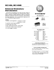 浏览型号MC1496PG的Datasheet PDF文件第1页