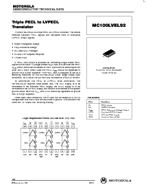 浏览型号MC100LVEL92DW的Datasheet PDF文件第1页
