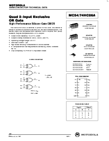 浏览型号MC74HC86AN的Datasheet PDF文件第1页