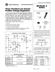 浏览型号MC78L05的Datasheet PDF文件第1页