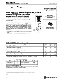 浏览型号MGSF1N02LT1的Datasheet PDF文件第1页
