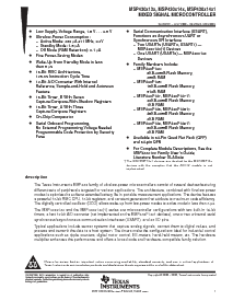 浏览型号MSP430F148IPM的Datasheet PDF文件第1页