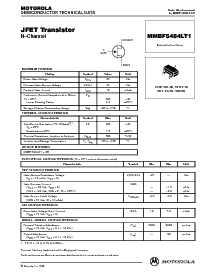 浏览型号MMBF5484LT1的Datasheet PDF文件第1页