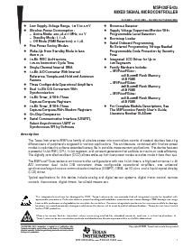 浏览型号MSP430FG437IPN的Datasheet PDF文件第1页