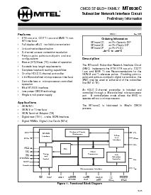 浏览型号MT8930的Datasheet PDF文件第1页