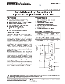 浏览型号OPA2613ID的Datasheet PDF文件第1页