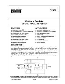 浏览型号OPA621KU的Datasheet PDF文件第1页