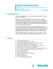 浏览型号P89V51RD2FBC的Datasheet PDF文件第1页