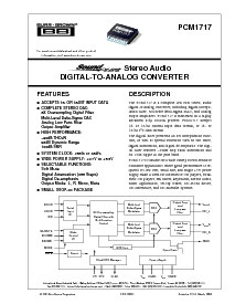 浏览型号PCM1717E的Datasheet PDF文件第1页