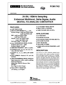 浏览型号PCM1742E的Datasheet PDF文件第1页