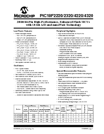 浏览型号PIC18F2220-I/P的Datasheet PDF文件第3页
