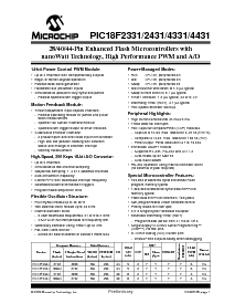 浏览型号PIC18F2331的Datasheet PDF文件第3页