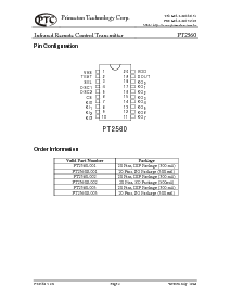 浏览型号PT2560S-001的Datasheet PDF文件第2页