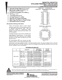 浏览型号SN74HCT374NSR的Datasheet PDF文件第1页