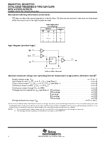 浏览型号SN74HCT374NSR的Datasheet PDF文件第2页
