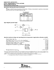 浏览型号SN74HCT573DBR的Datasheet PDF文件第2页
