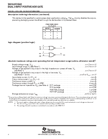 浏览型号SN74LVC2G02YEPR的Datasheet PDF文件第2页