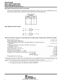 浏览型号SN74LVC2G38DCUT的Datasheet PDF文件第2页