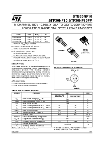 浏览型号STB30NF10的Datasheet PDF文件第1页