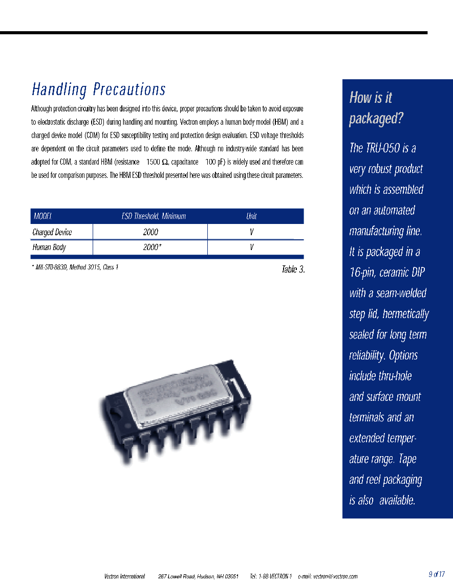 浏览型号TRU050-TGLFA的Datasheet PDF文件第9页