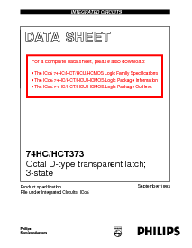 浏览型号74HC373D的Datasheet PDF文件第1页