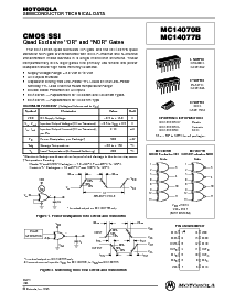 浏览型号MC14070BCL的Datasheet PDF文件第1页