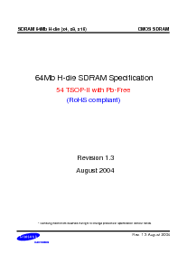浏览型号K4S641632H-UC75的Datasheet PDF文件第1页