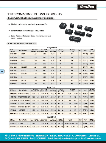 浏览型号HR601601的Datasheet PDF文件第1页