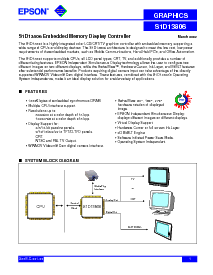 浏览型号S1D13806的Datasheet PDF文件第5页