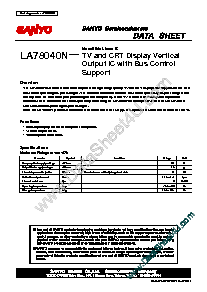 浏览型号LA78040N的Datasheet PDF文件第1页