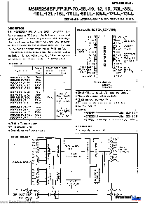 浏览型号M5M5256BP的Datasheet PDF文件第1页